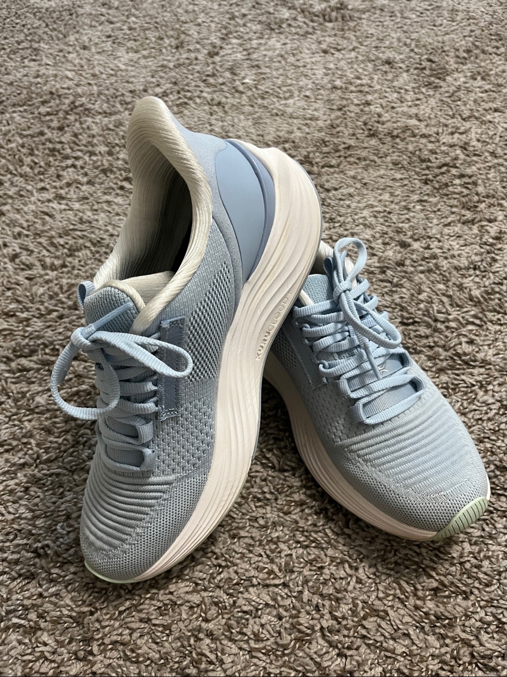 KURU Cloud Atom 2 Women's Pale Blue Knit Athletic Sneakers